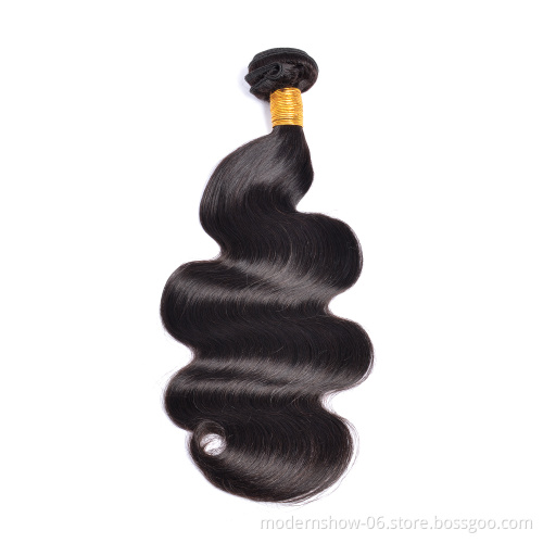 100 Unprocessed 3 Bundles Hair With Lace Closure Body Wave Weave Virgin Brazilian Hair